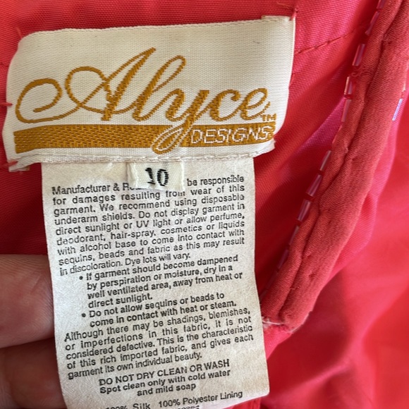 Alyce Designs Beaded Dress Gown prom wedding special event absolutely gorgeous - Picture 15 of 15